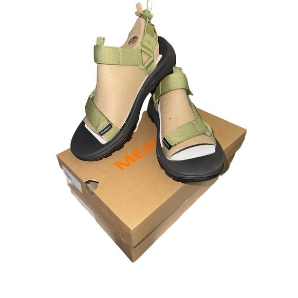 Mens Merrell Speed Fusion Web Sport Sandal Coyote/Khaki Hook & Loop J006185 Sz 9 - Picture 1 of 11